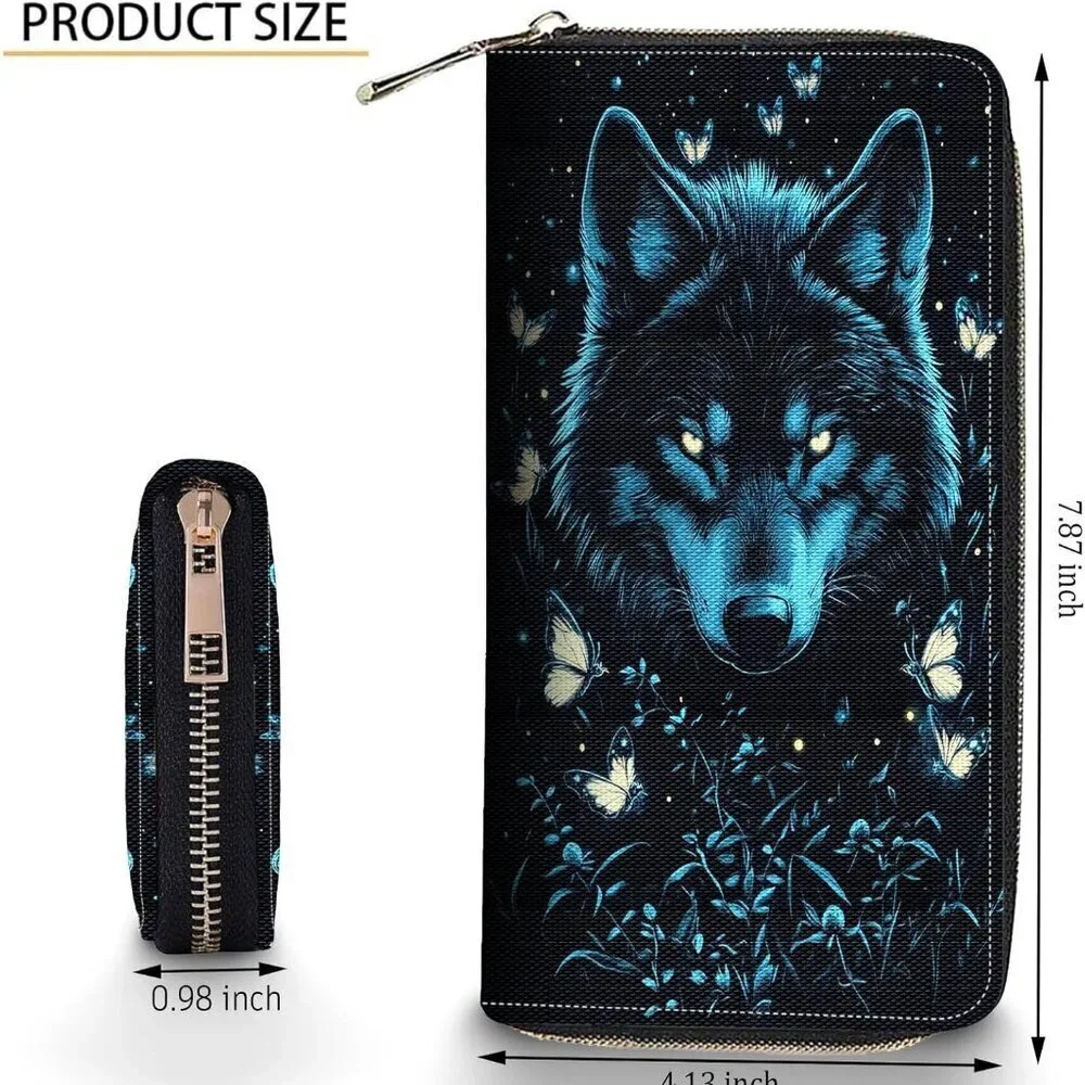 Women's Leather Wallet RFID Blocking Large Capacity Credit Card Holder Purse
